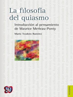 cover image of La filosofía del quiasmo